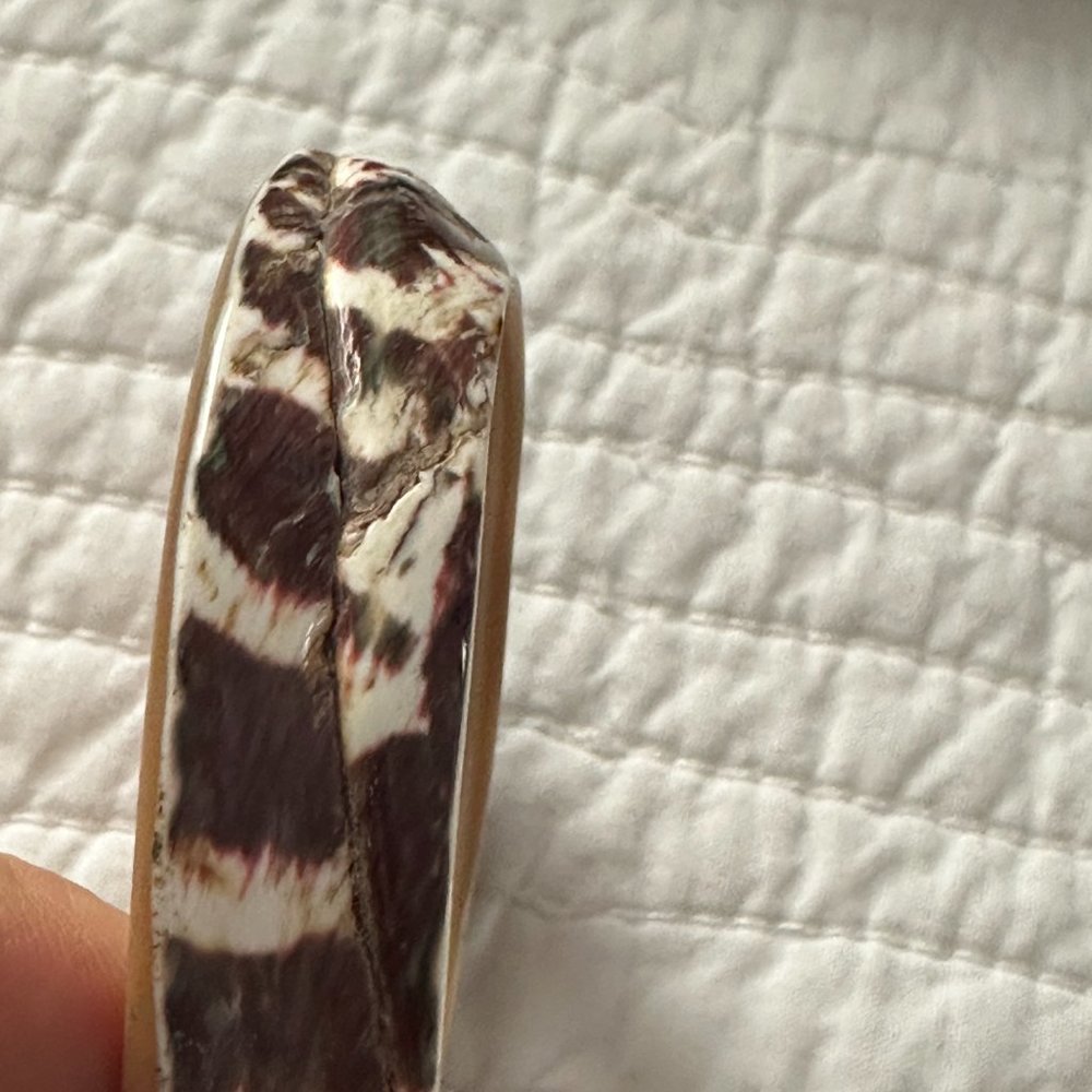 Abstract Snake Like Shell Bangle. - image 4